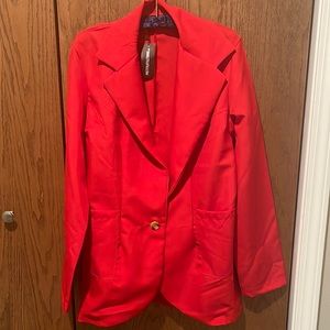 Pretty Little Thing Red Oversized Blazer